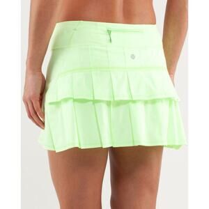 Lululemon Run: Pace Setter Skirt Petit Dot Faded Zap Sz 6 Pleated Athletic Skort